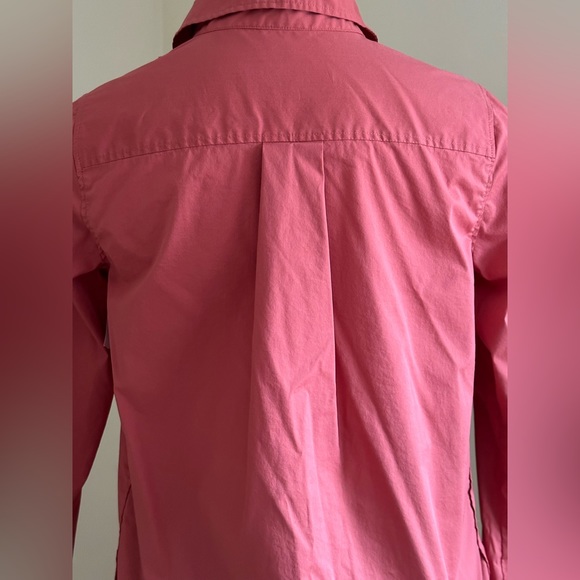 Cold water Creek Salmon Color Long Sleeves Collard Pleated Front Blouse SZ XS - Picture 5 of 11